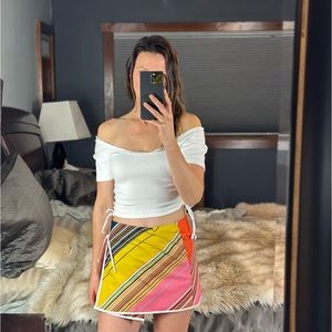 Trina Turk Striped Mini Skirt, Size 2